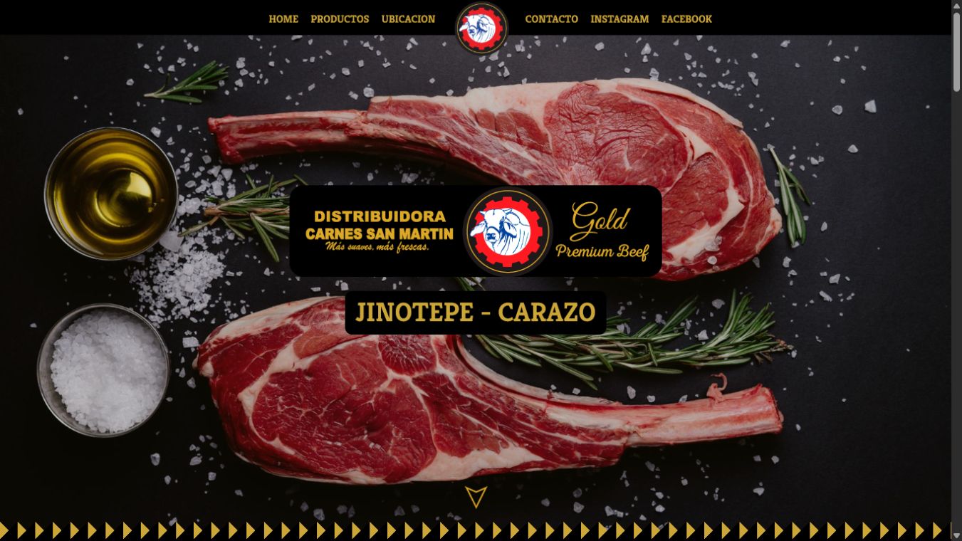 Captura del sitio web Carnes San Martin